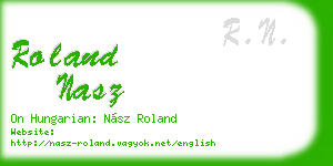 roland nasz business card